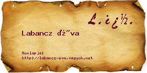 Labancz Éva névjegykártya