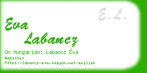 eva labancz business card
