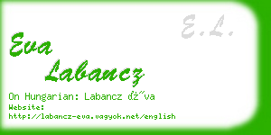 eva labancz business card